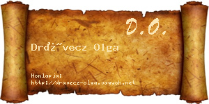 Drávecz Olga névjegykártya
